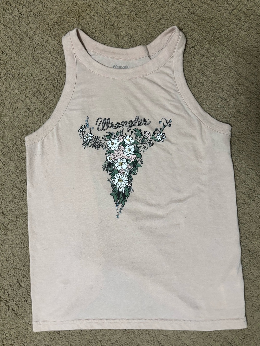 Wrangler women’s light Pink Floral Tank Top